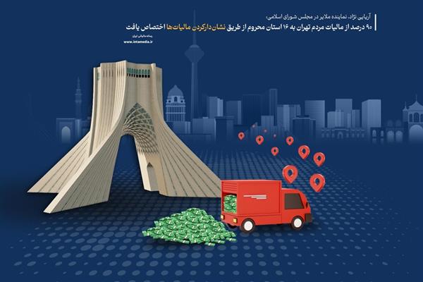 اختصاص 90 درصد از مالیات‌ مردم تهران به 16 استان محروم از طریق نشان‌دارکردن مالیات‌ها