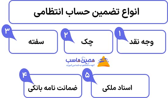 انواع تضمین حساب انتظامی
