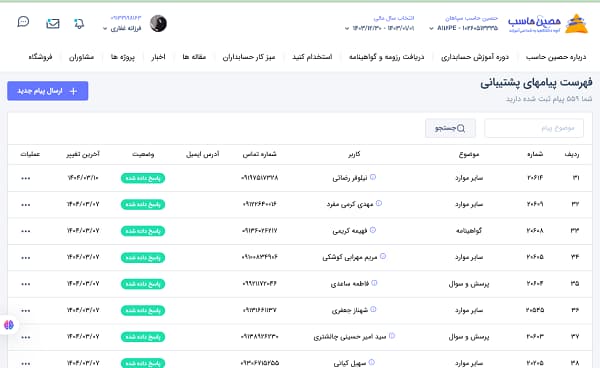 خدمات پشتیبانی