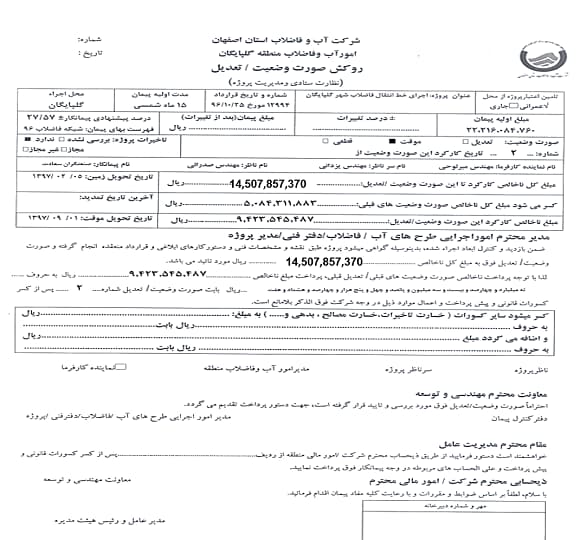 صورت وضعیت موقت شماره 2
