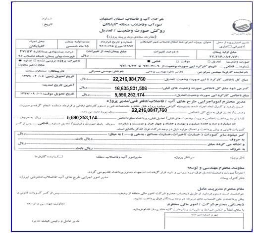 صورت وضعیت قطعی