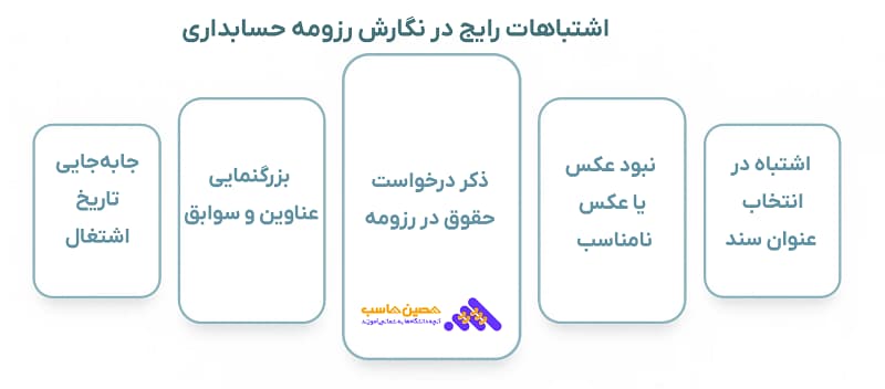 رزومه حرفه ای حسابداری- اشتباهات رایج