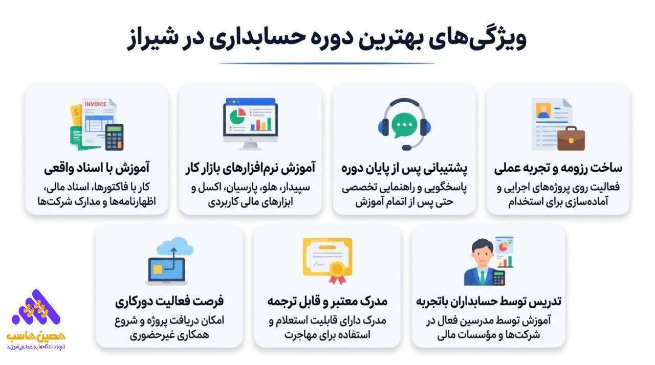 انتخاب بهترین دوره حسابداری شیراز