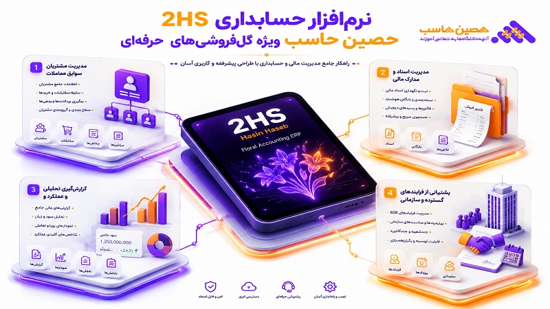 نرم&zwnj;افزار حسابداری 2HS حصین حاسب برای گل&zwnj;فروشی