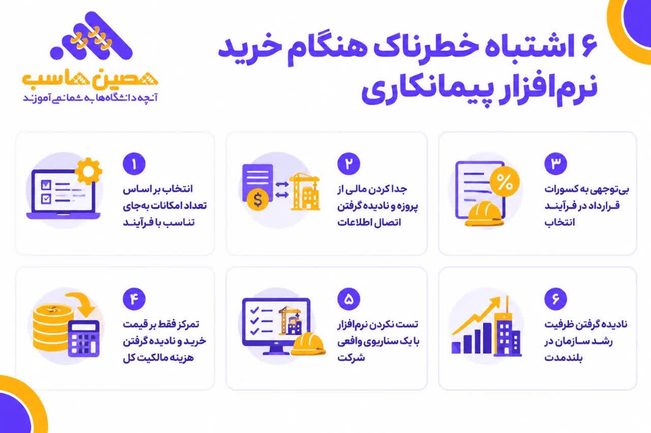 اشتباهات هنگام خرید نرم افزار پیمانکاری