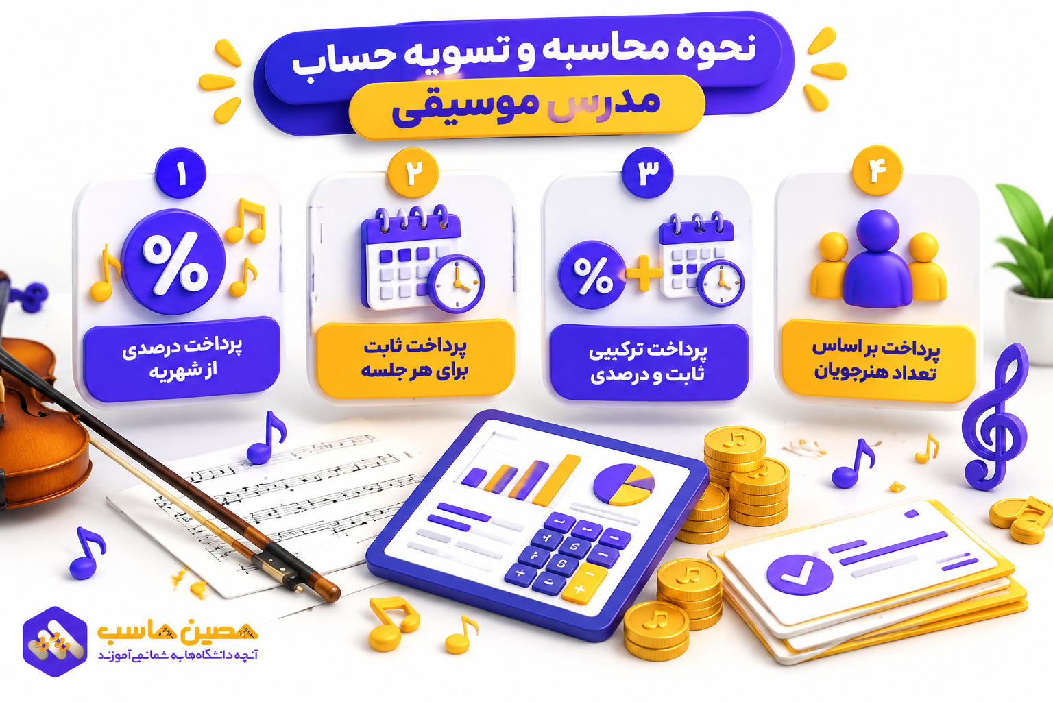نرمافزار حسابداری آموزشگاه موسیقی