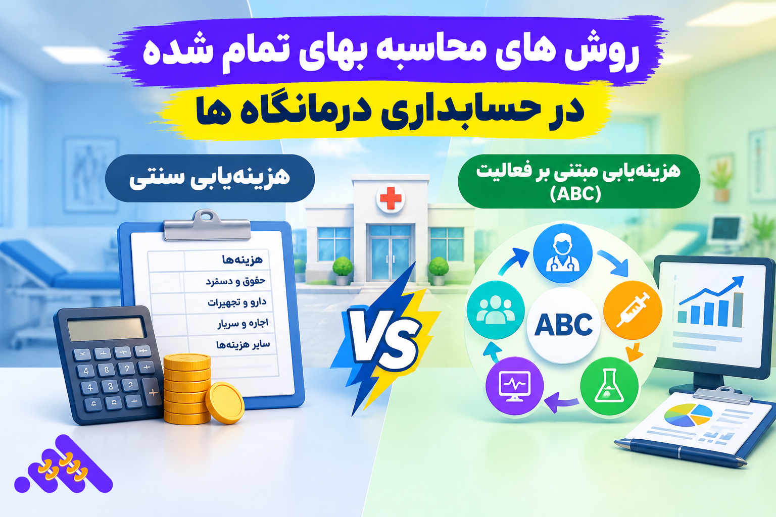 گزارش بهای تمام شده خدمات و سودآوری کلینیک در نرم افزار حسابداری