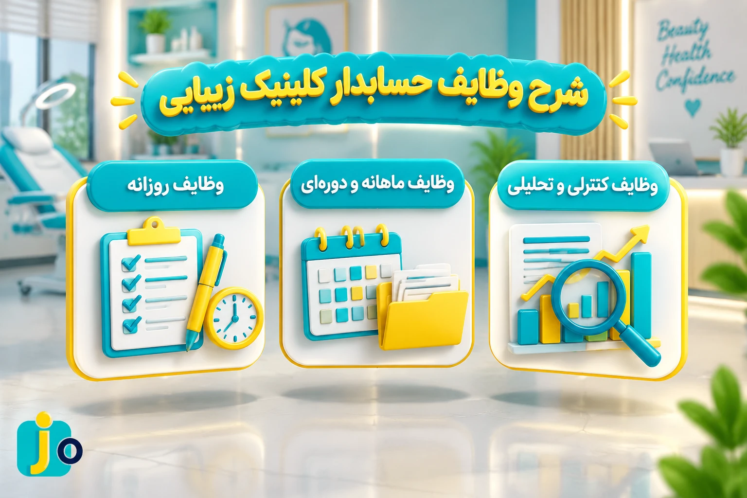 حسابدار کلینیک زیبایی در محیط کار