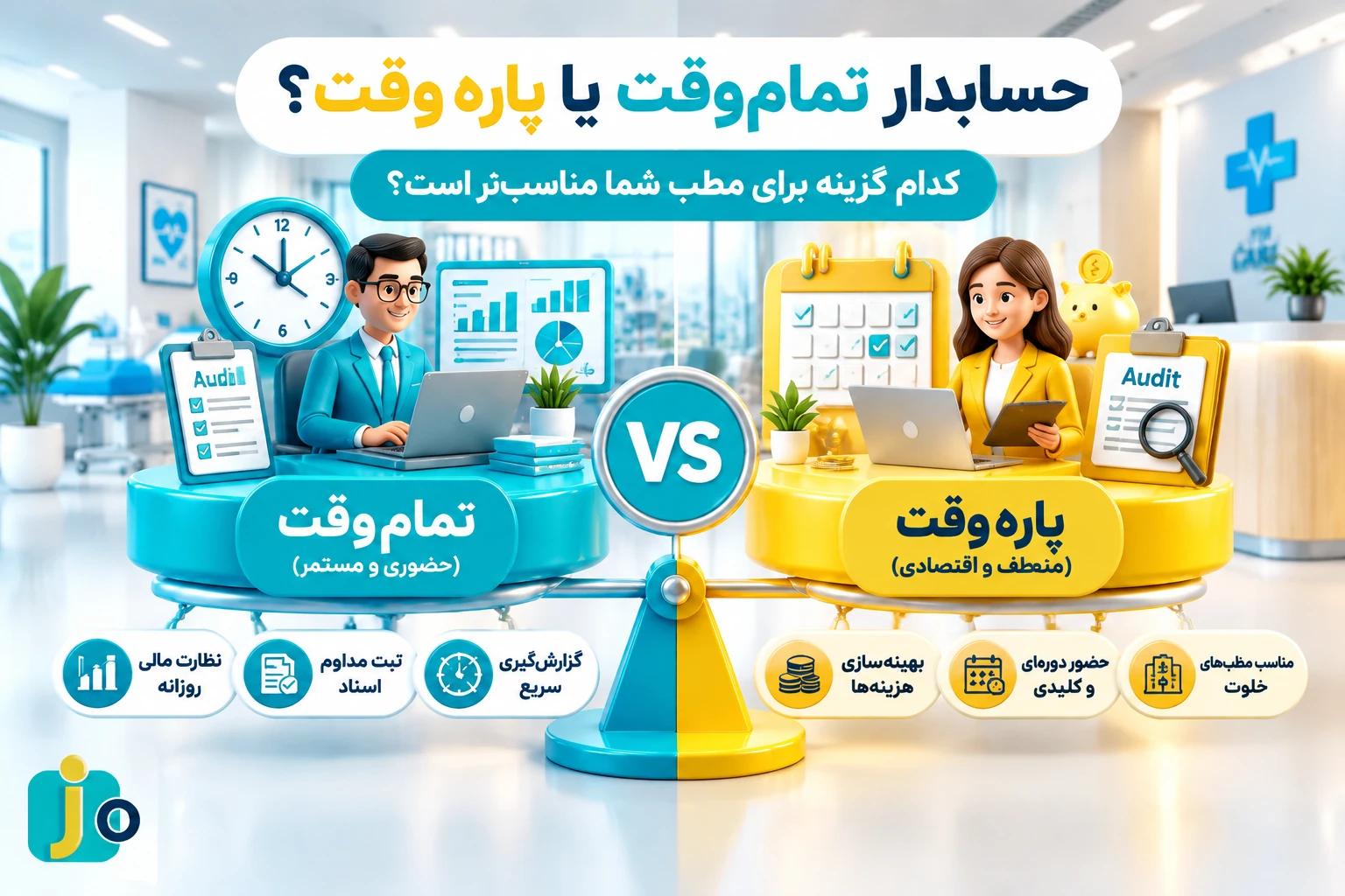 حسابدار مطب در محیط کار