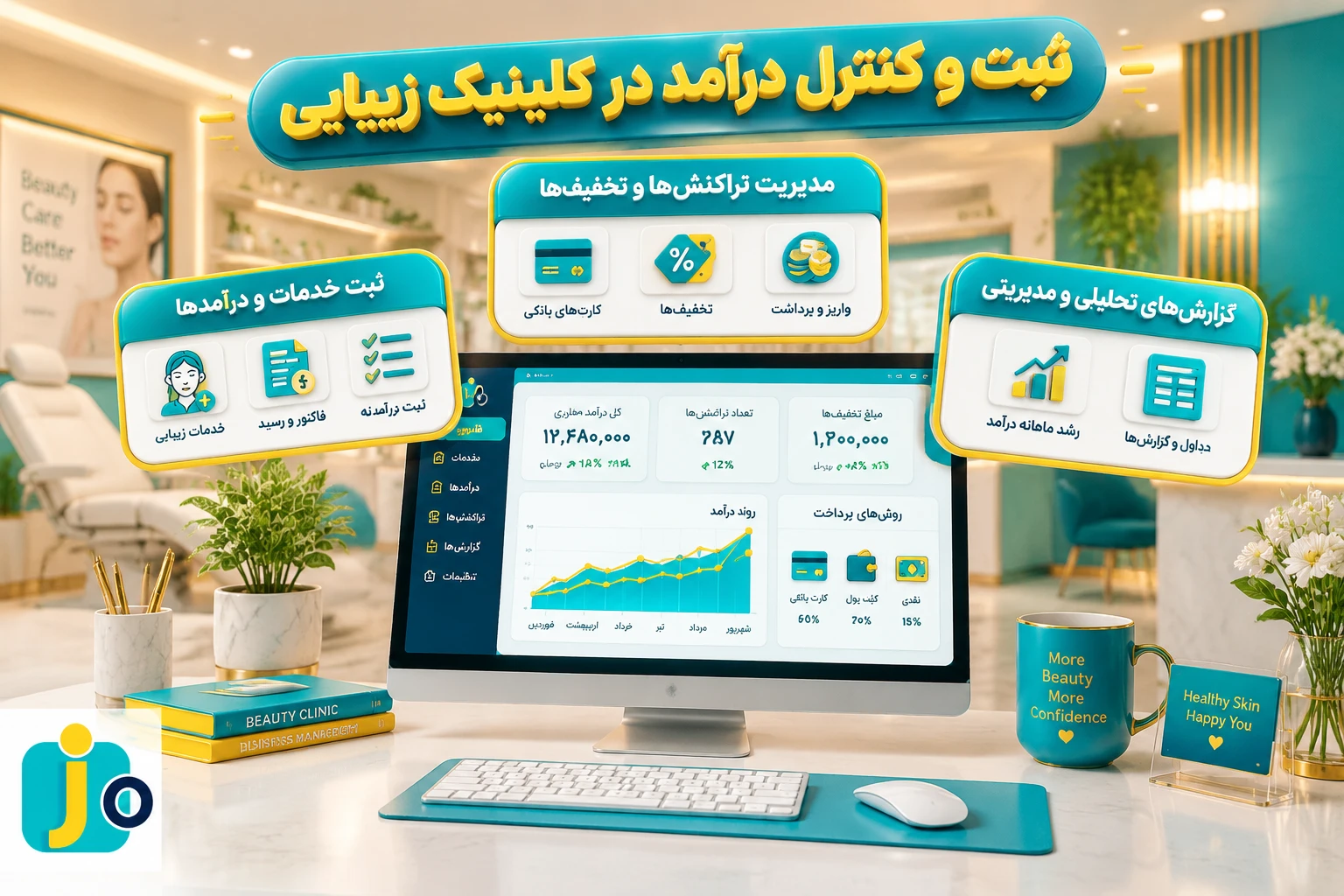 حسابدار کلینیک زیبایی در محیط کار