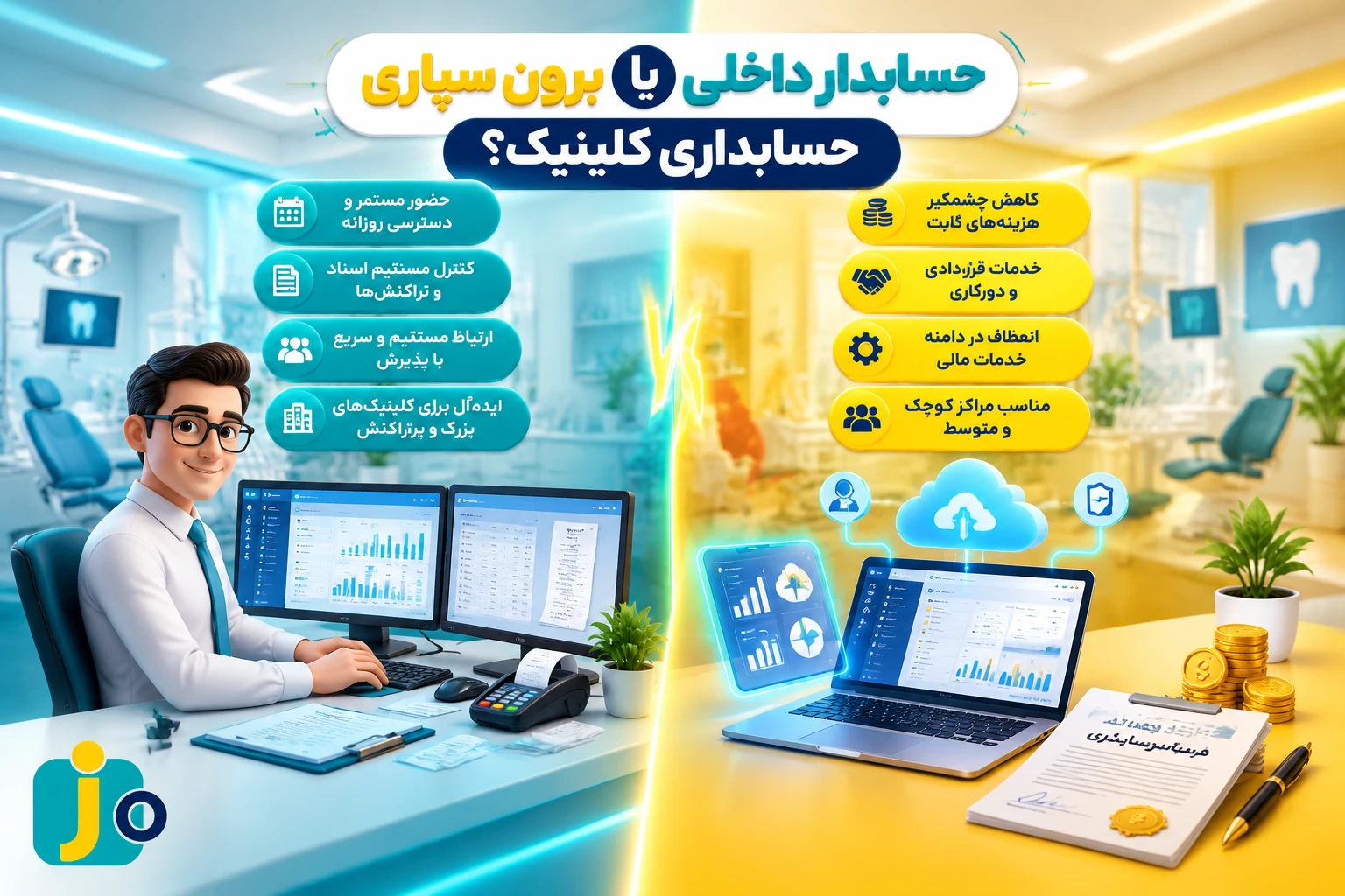 حسابدار دندانپزشکی در محیط کار