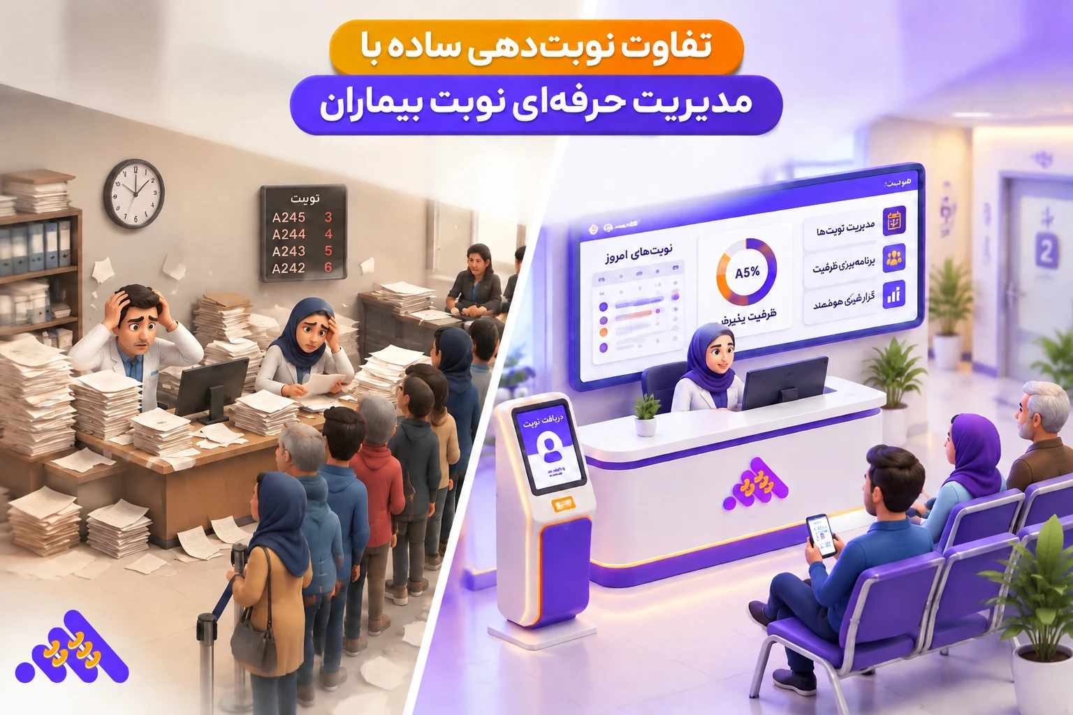 نرم&zwnj;افزار مدیریت نوبت دهی کلینیک